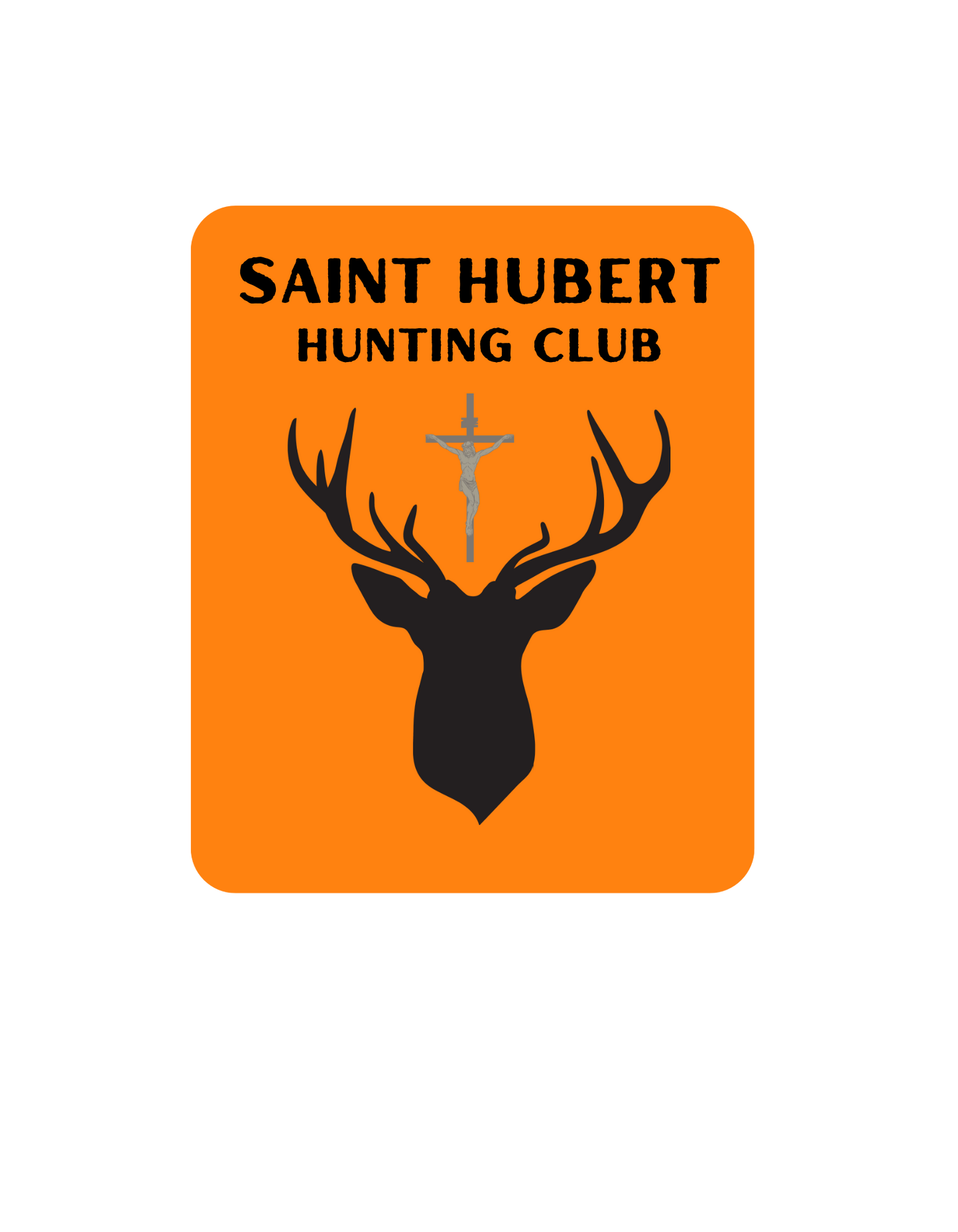 Hunter Orange Saint Hubert Sticker