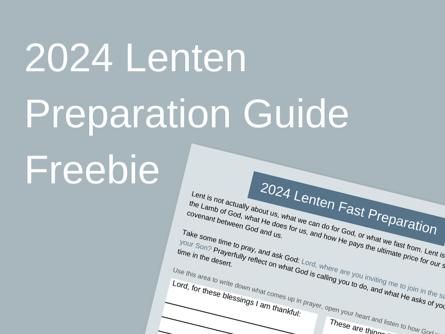 Lent 2024 Preparation Guide Freebie