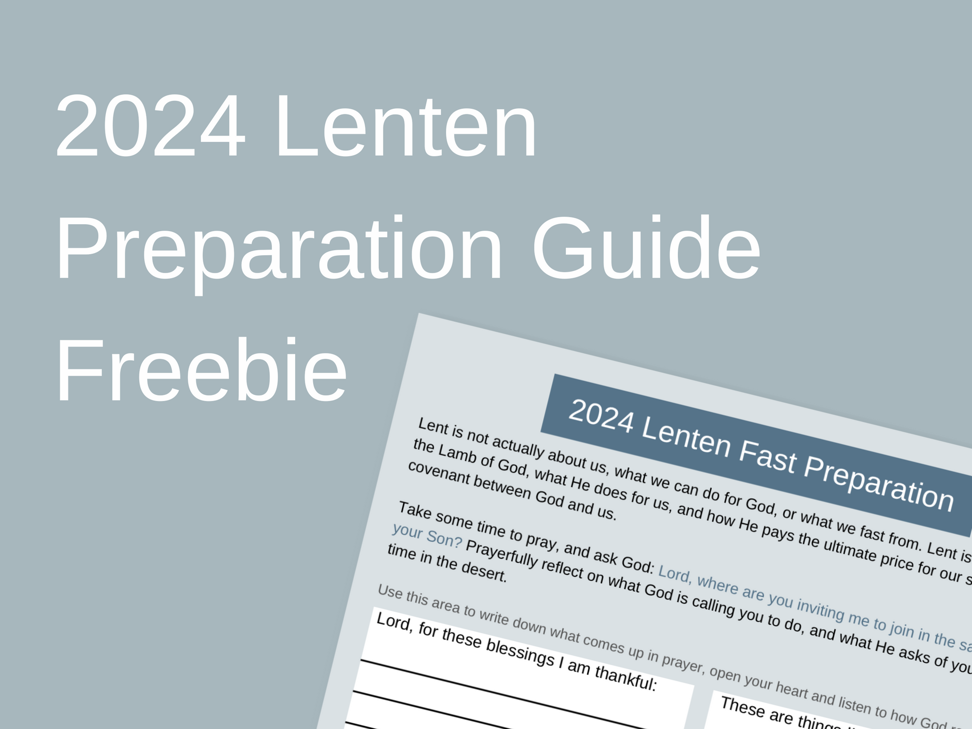 Lent 2024 Preparation Guide Freebie