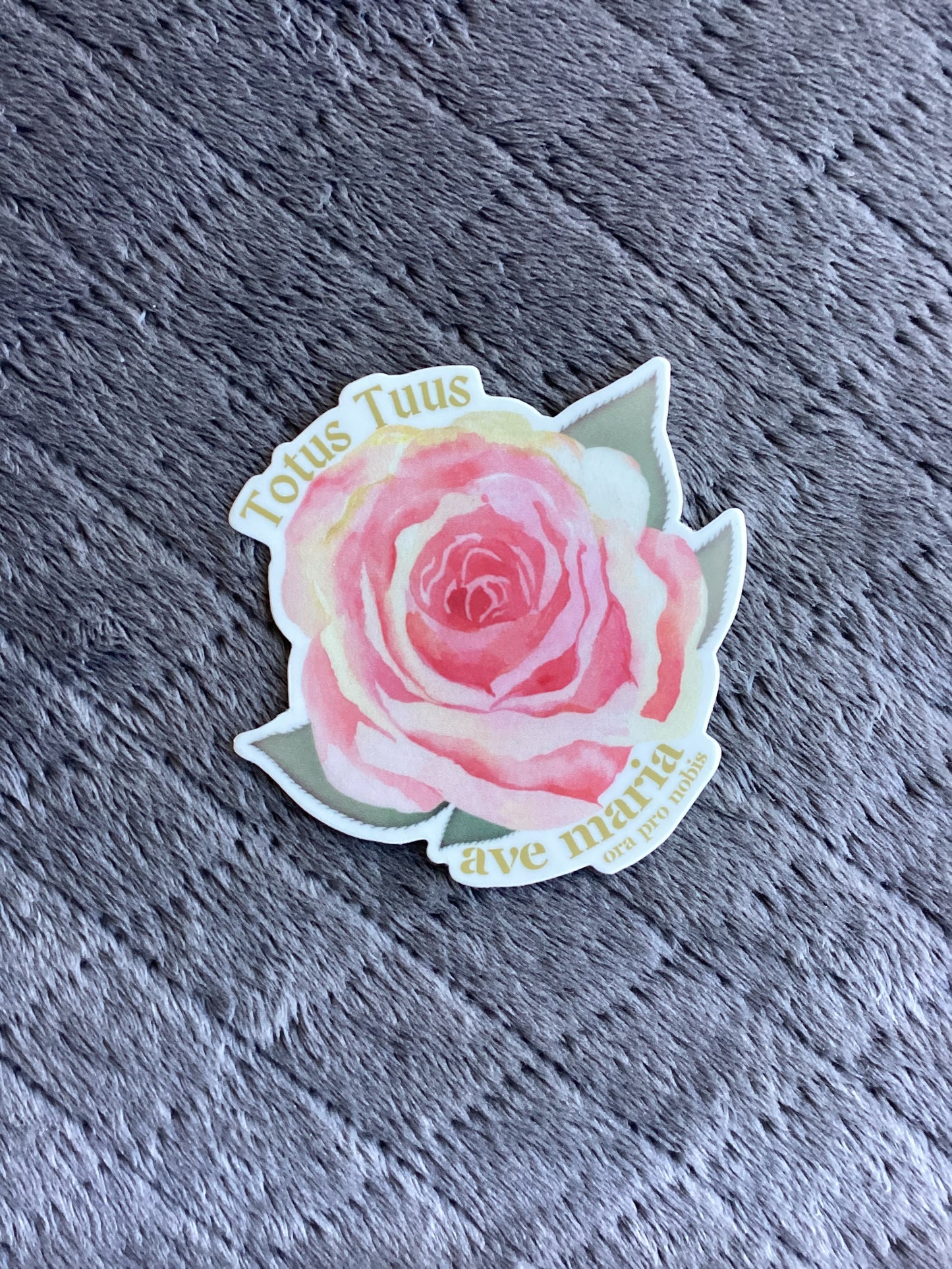 Totus Tuus rose sticker