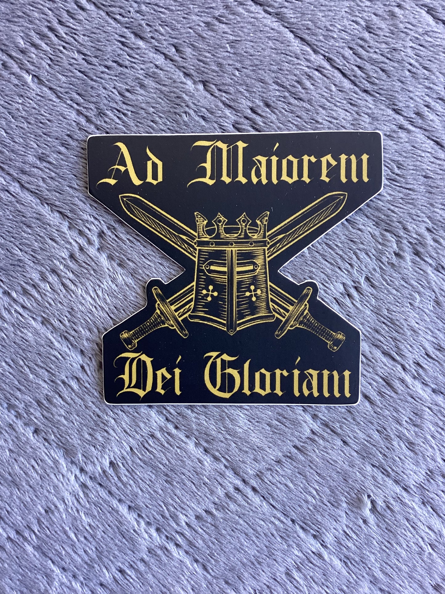 Ad Maiorem Dei Gloriam black sticker