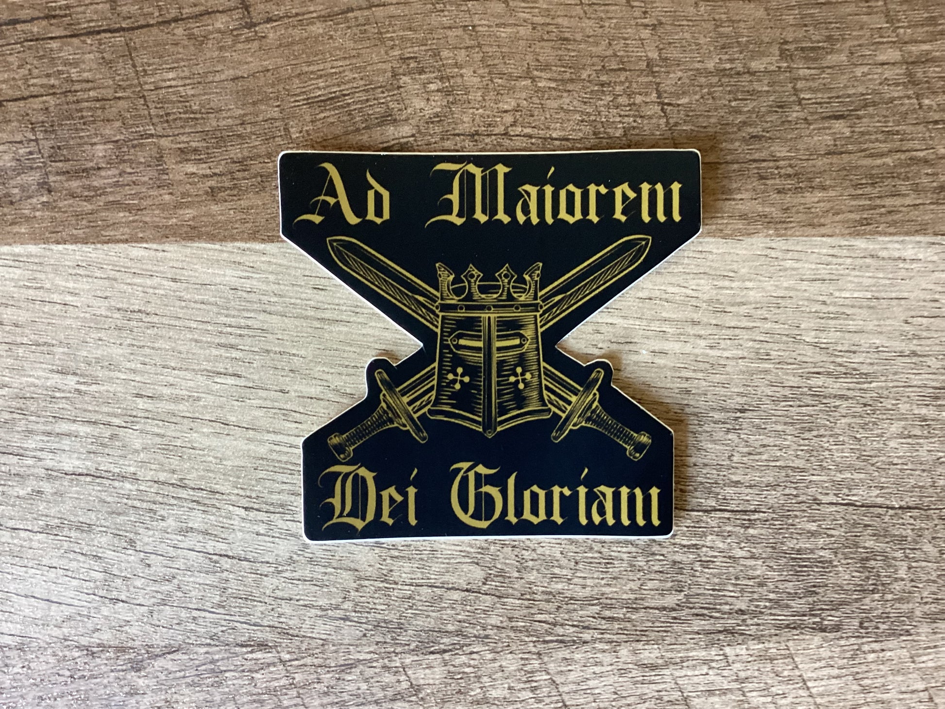 Ad Maiorem Dei Gloriam black sticker