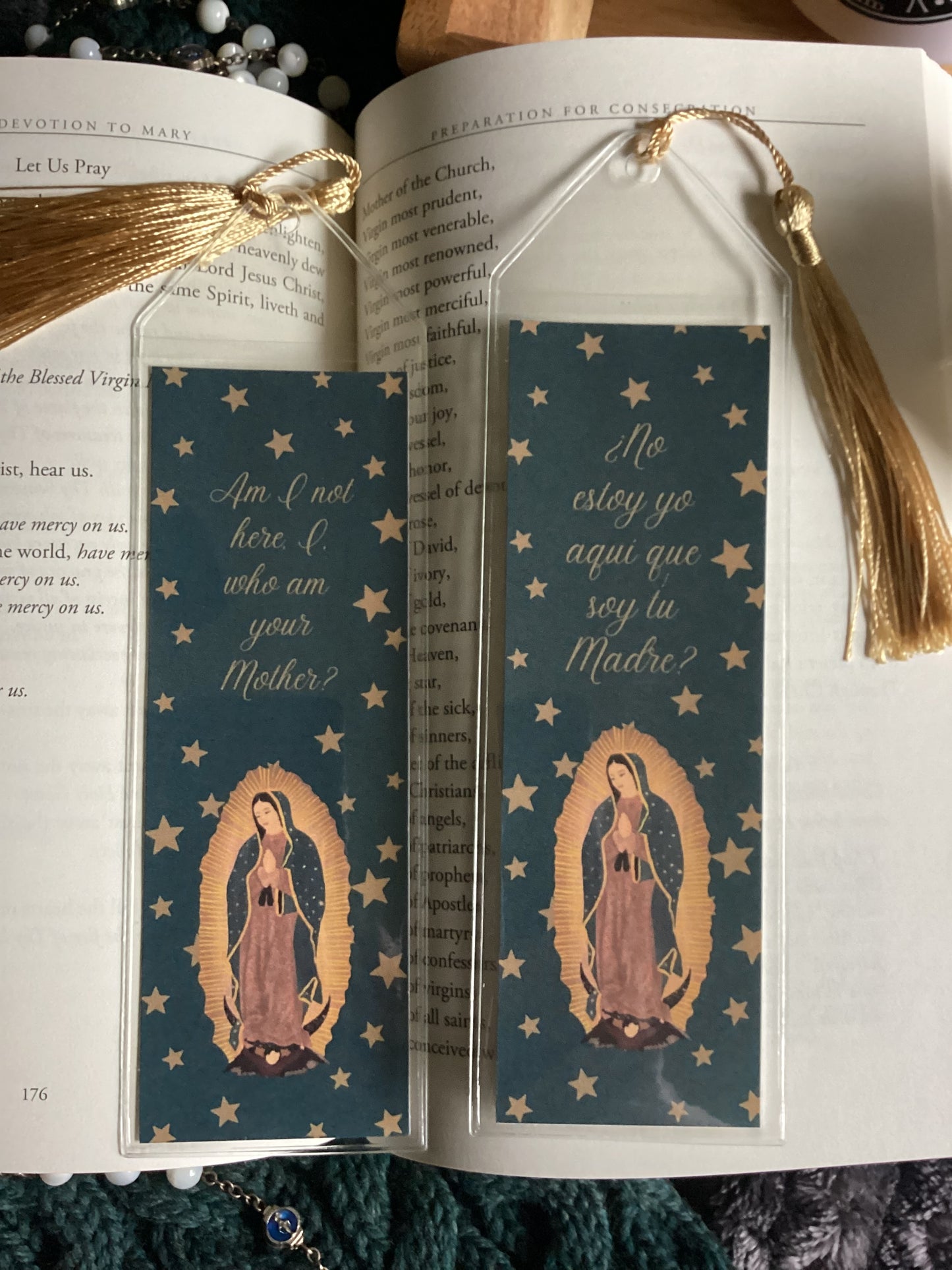 Our Lady of Guadalupe bookmark - available in English and Spanish