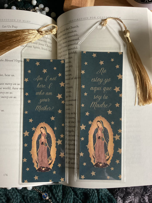 Our Lady of Guadalupe bookmark - available in English and Spanish