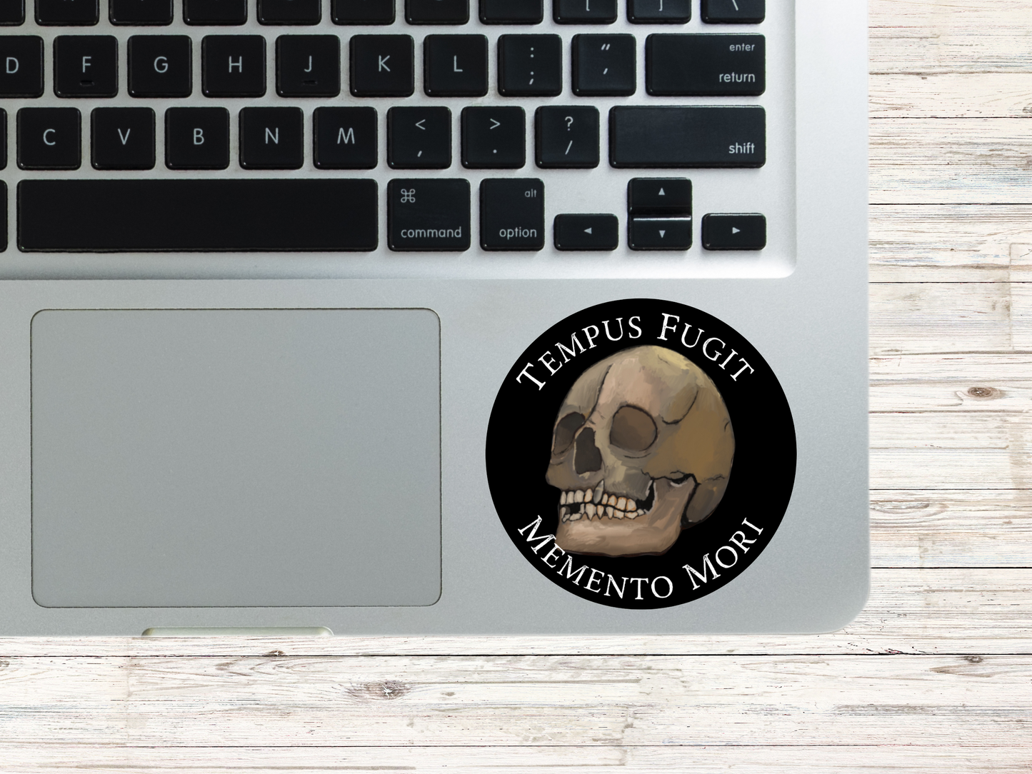 Tempus Fugit Memento Mori sticker