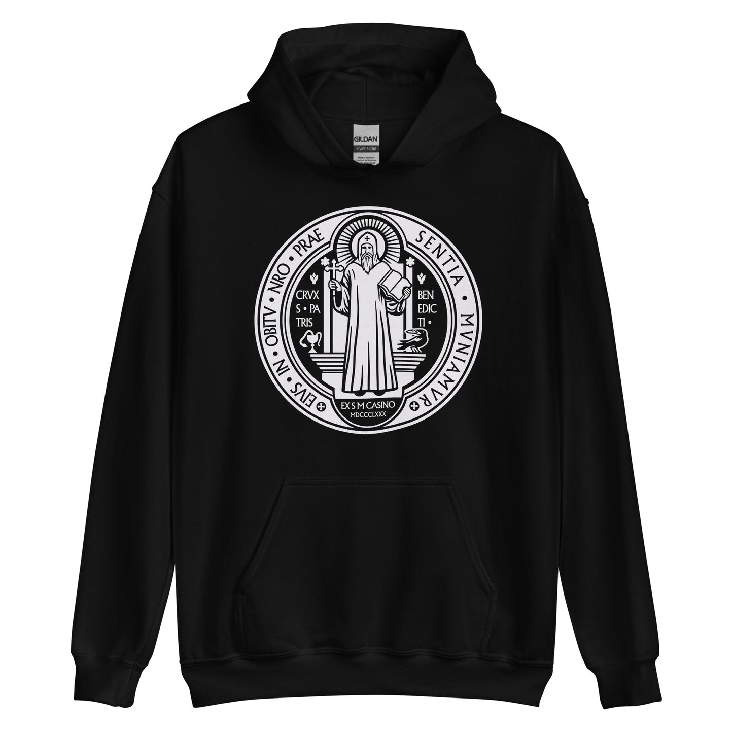 Saint Patrick hoodie in black- front