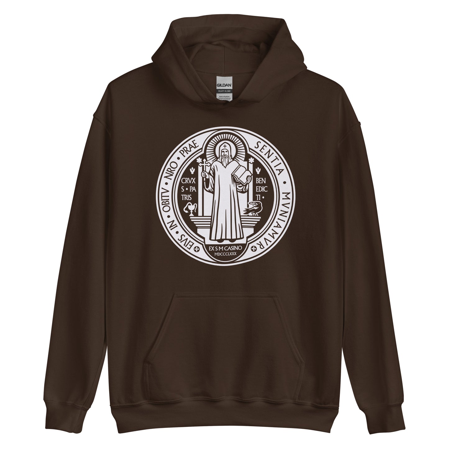 Saint Patrick hoodie in Chocolate brown- front