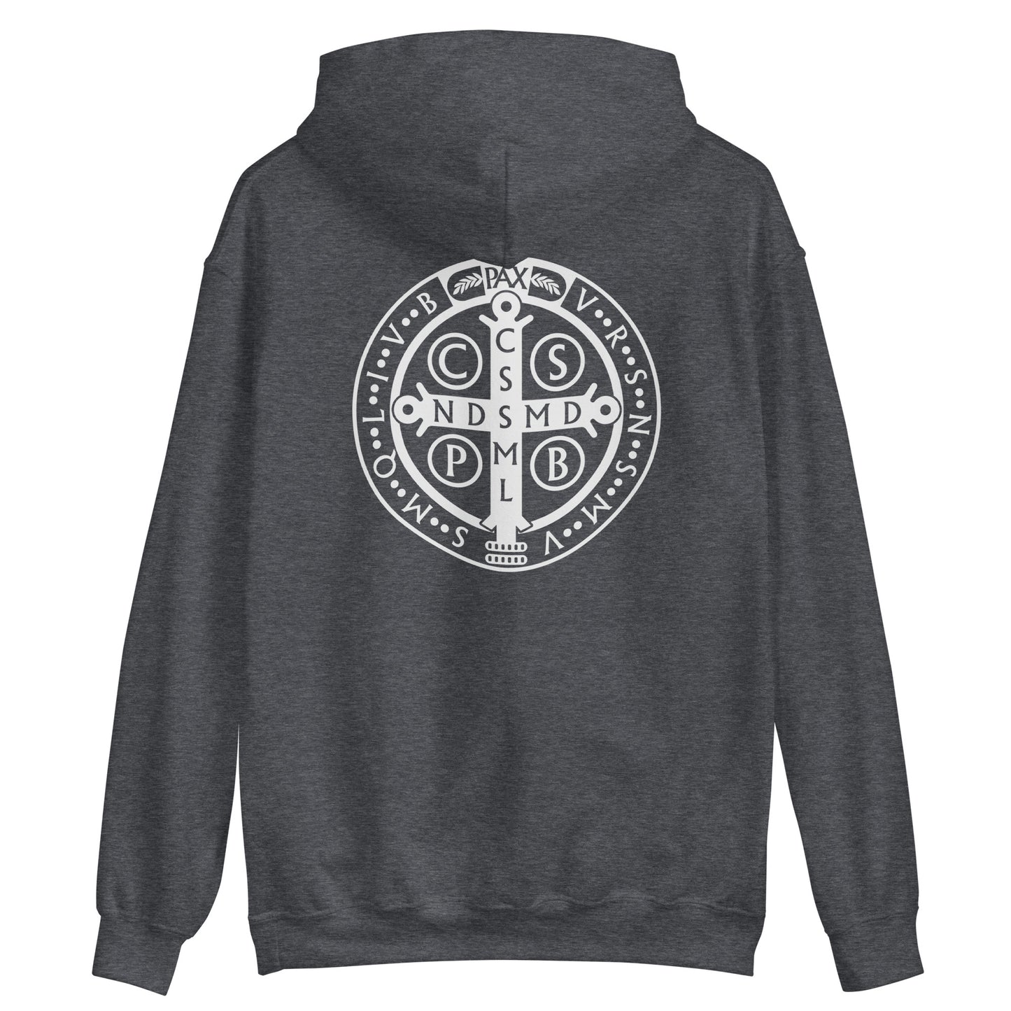 Saint Patrick hoodie in Dark Heather Grey- back