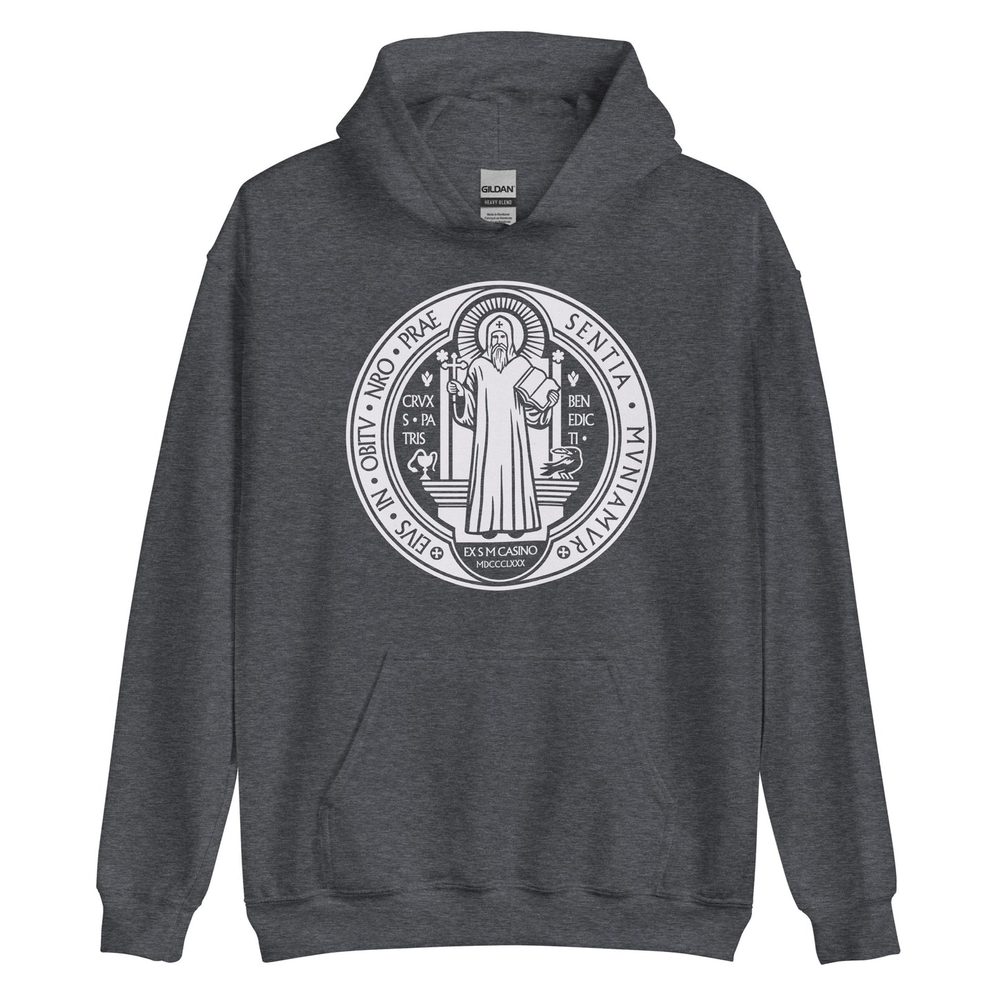 Saint Patrick hoodie in Dark Heather Grey- front