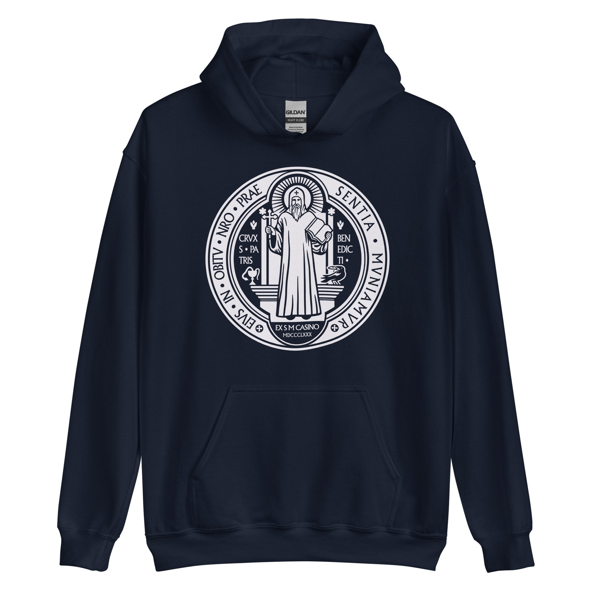 Saint Patrick hoodie in navy- front