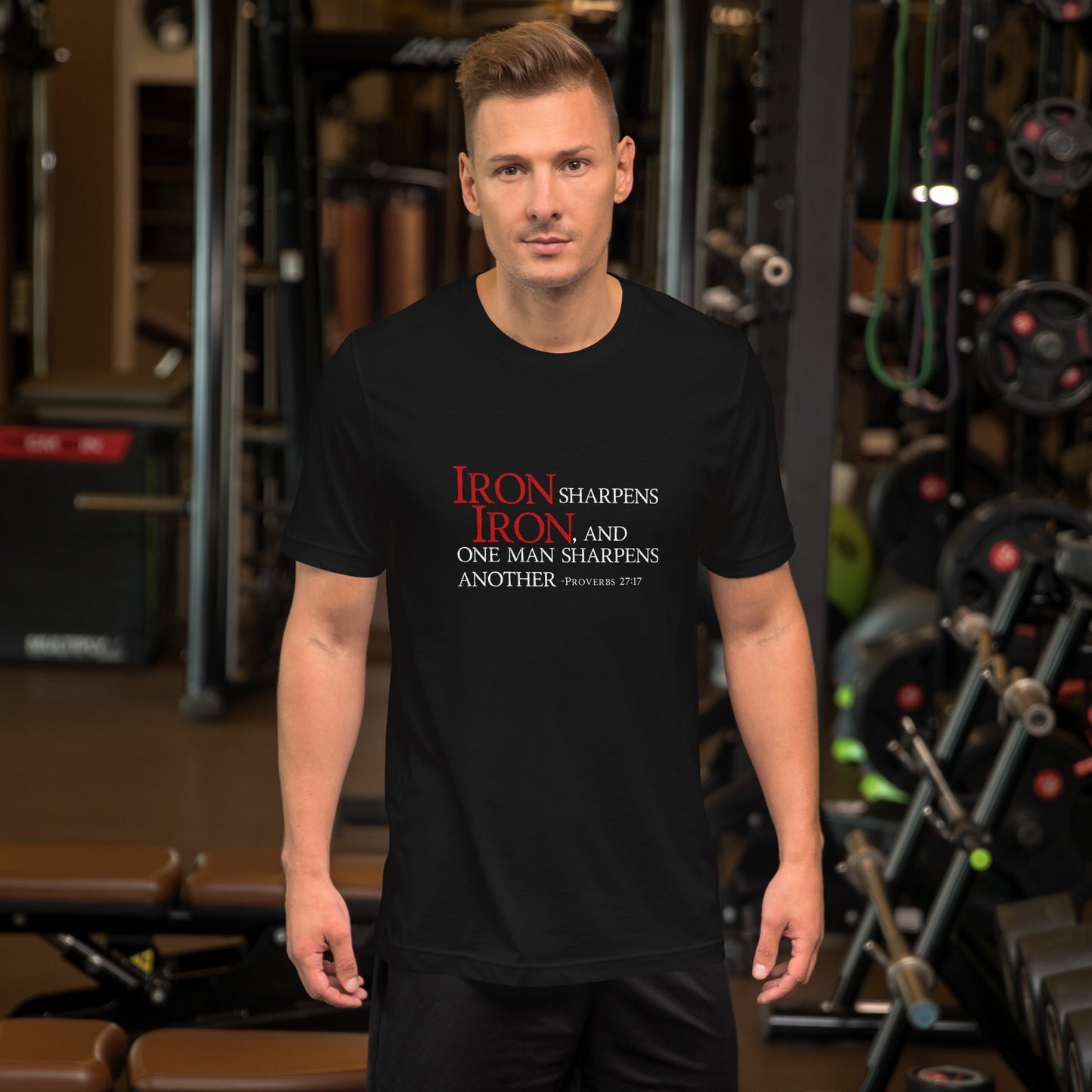 Proverbs 27:17 Iron Sharpens Iron t-shirt