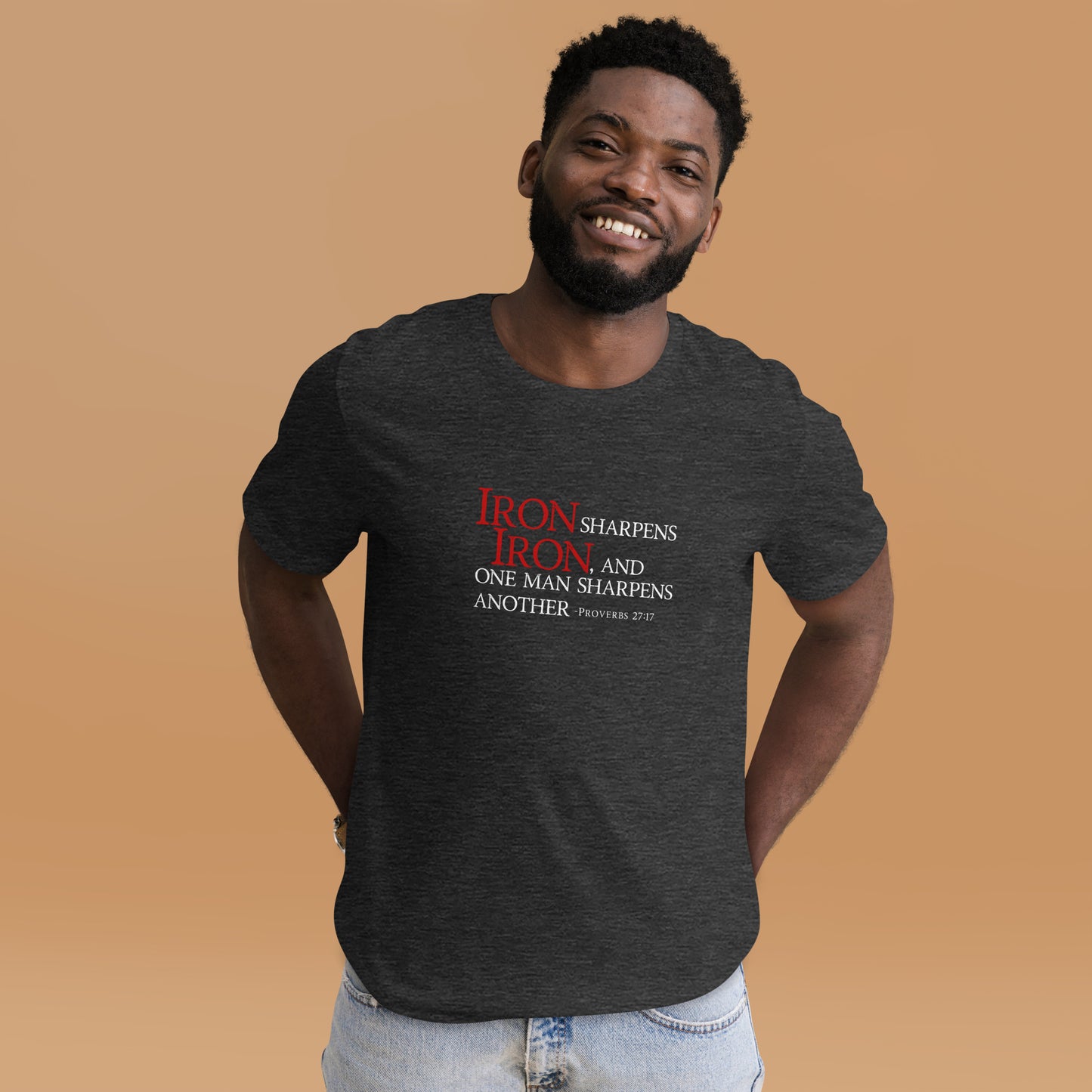 Proverbs 27:17 Iron Sharpens Iron t-shirt