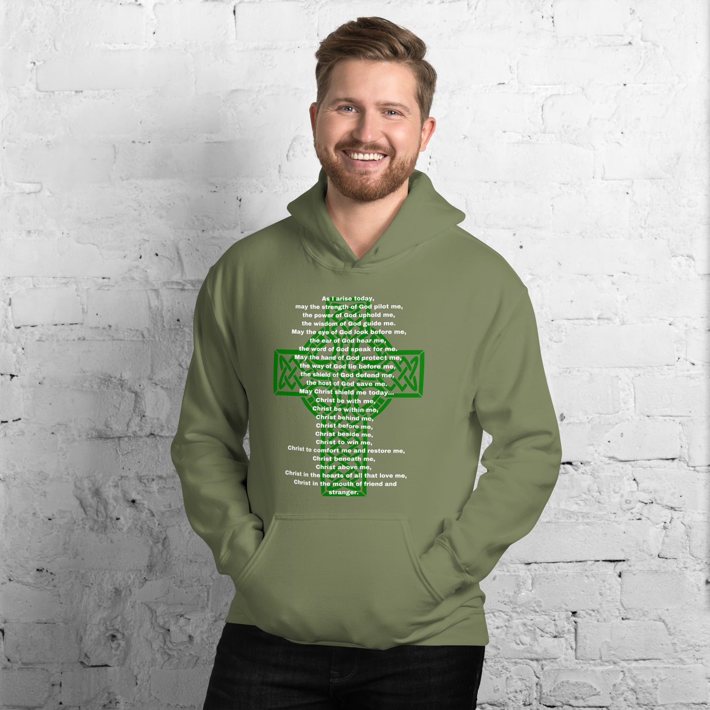 Men's Saint Patrick Hoodie- Prayer on front