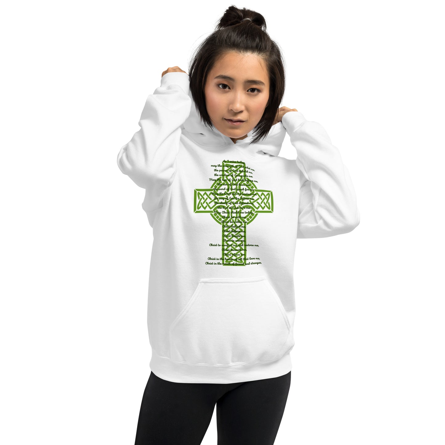 Ladies Saint Patrick Hoodie- Prayer on front