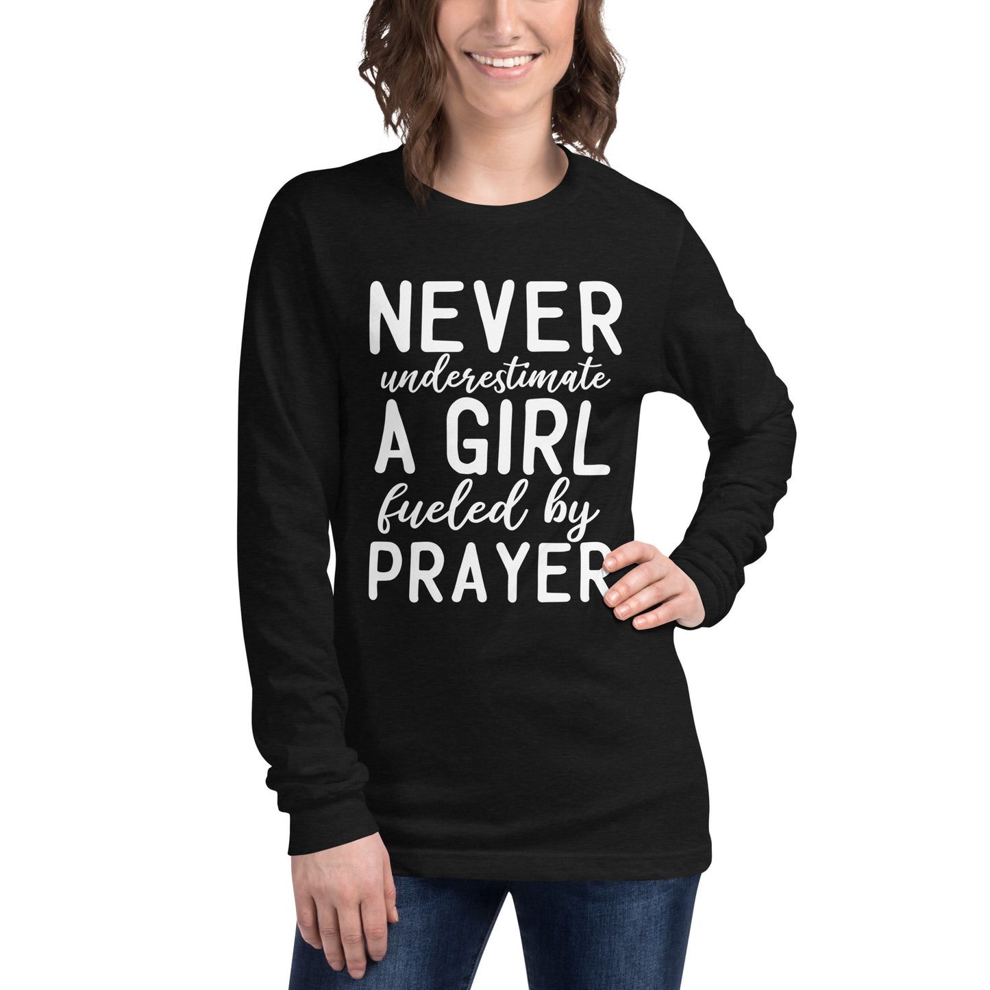 Fueled by Prayer Ladies Long Sleeve T-shirt