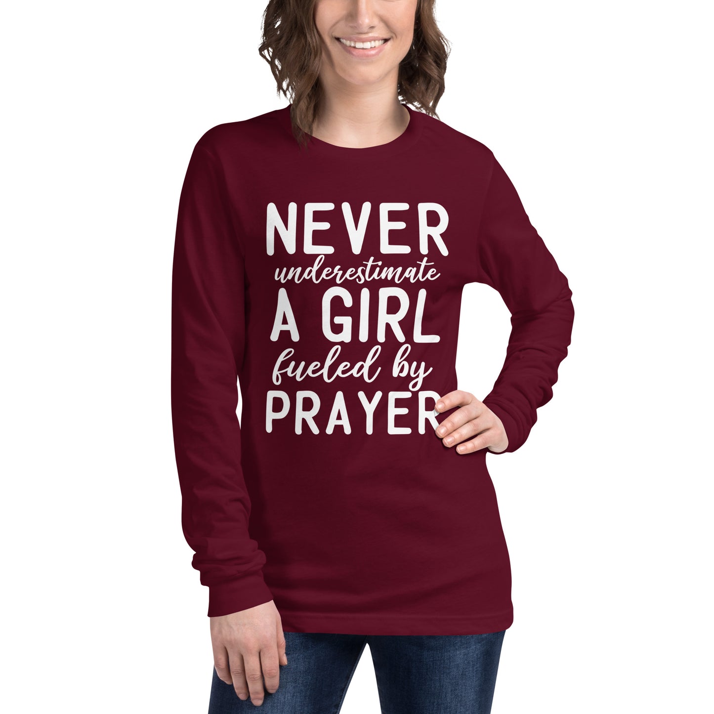 Fueled by Prayer Ladies Long Sleeve T-shirt