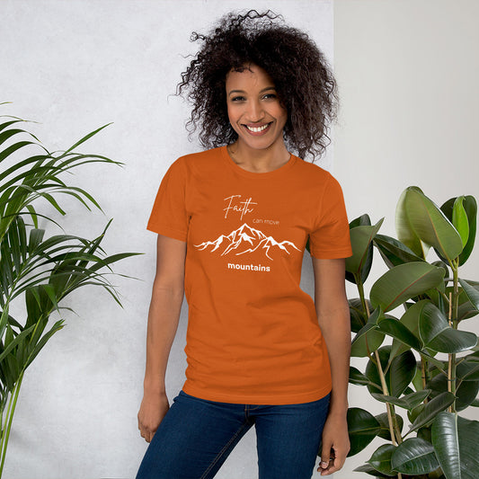 Faith can move mountains t-shirt